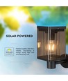 Applique murale LED 2.5W - IP54, noir, détecteur, solaire
