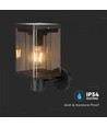 Applique murale LED 2.5W - IP54, noir, détecteur, solaire