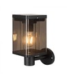 Applique murale LED 2.5W - IP54, noir, détecteur, solaire
