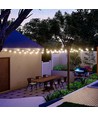 Guirlande lumineuse solaire V-Tac avec 10 ampoules 0,5W - 12 mètres, télécommande, IP44, source lumineuse incluse