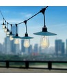 Guirlande lumineuse solaire V-Tac avec 15 ampoules de 0,2W - 15 mètres, IP44, source lumineuse incluse