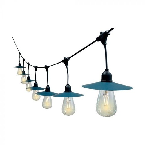 Guirlande lumineuse solaire V-Tac avec 15 ampoules de 0,2W - 15 mètres, IP44, source lumineuse incluse