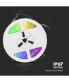 V-Tac bande LED solaire RGB 1,2W - 5 mètres, télécommande, IP67