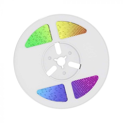 V-Tac bande LED solaire RGB 1,2W - 5 mètres, télécommande, IP67
