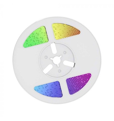 V-Tac bande LED solaire RGB 1,2W - 5 mètres, télécommande, IP67