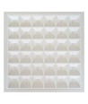 Dalle LED 60x60 Grille, 36W - Hauteur:35mm, 110lm/w, UGR16, RA90, Driver Philips, sans scintillement, bord blanc