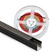 Éclairage 120cm pour panneau acoustique, noir - Kit complet avec profilé alu et ruban LED COB