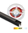 Éclairage 120cm pour panneau acoustique, noir - Ruban LED CCT, kit complet avec profilé alu