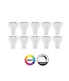 10 pcs spots encastrables Inno88 - Incl. 6W RA97 GU10, noir, IP44, approuvé pour isolation