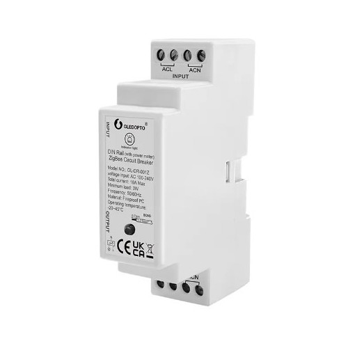 Relais ZigBee Gledopto - Rail DIN, Zigbee 3.0, 16A