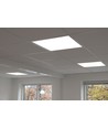 Dalle LED 60x60, 30W - Hauteur:8mm, RA90, DALI / push dimmable, UGR19, bord blanc