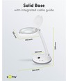 Lampe loupe LED 6W - Blanche, lampe de bureau