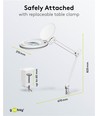 Lampe loupe LED avec pince 8W - Blanc