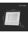 Projecteur LED 200W - 185lm/W, lampe de chantier, extérieur
