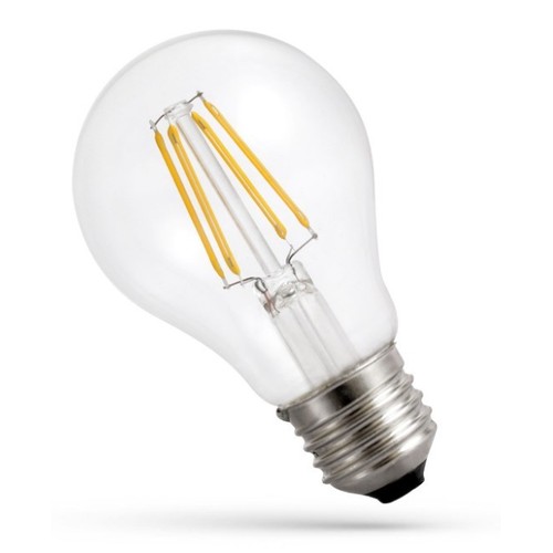 Ampoule LED Spectrum 6,8W - 213 lm/W, A60, filament, verre clair, culot E27