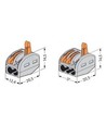 Connecteur rapide sans vis - Pour 3 fils
