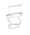 Lustre dimmable 92W avec 3 anneaux - Ø60cm, blanc chaud, lumière douce