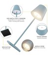 Lampe de table LED rechargeable intérieur/extérieur - Bleu clair, tactile dimmable, CCT, IP54 extérieur
