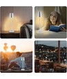 Lampe de table LED rechargeable Intérieur/extérieur - Argent, tactile dimmable, CCT, IP54 extérieur