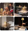 Lampe de table LED rechargeable intérieur/extérieur - Curry / or, tactile dimmable, CCT, IP54 extérieur