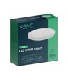 Plafonnier LED 24W - Ø29,5cm, hauteur : 5,5cm, bord blanc