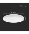 Plafonnier LED 24W - Ø29,5cm, hauteur : 5,5cm, bord blanc