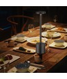Lampe de table LED rechargeable - Noir, tactile dimmable, CCT, IP20