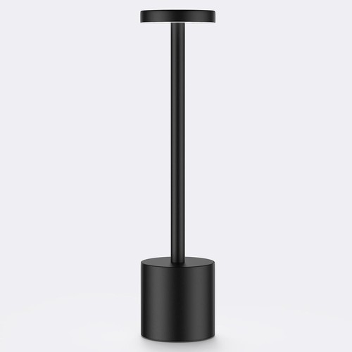 Lampe de table LED rechargeable - Noir, tactile dimmable, CCT, IP20
