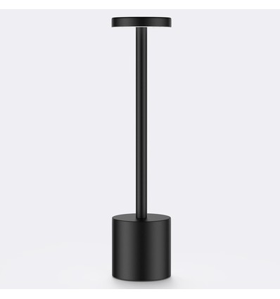 Lampe de table LED rechargeable - Noir, tactile dimmable, CCT, IP20