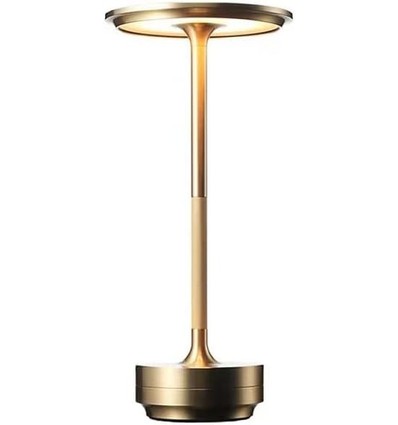 Lampe de table LED rechargeable, couleur réglable - Or, tactile dimmable, IP20
