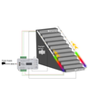 Kit ruban LED RGB 2x5m 16W pour escalier - 24V DC, IP30, avec détecteur