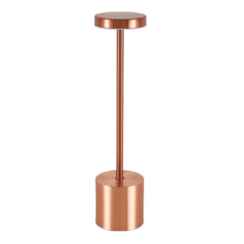Lampe de table LED rechargeable - Cuivre, tactile dimmable, CCT, IP20