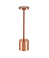Lampe de table LED rechargeable - Cuivre, tactile dimmable, CCT, IP20