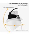 Downlight 30W Ø16,5cm - Perçage : Ø15 cm, Dimensions : Ø16,5 cm, 4100lm, Angle réglable