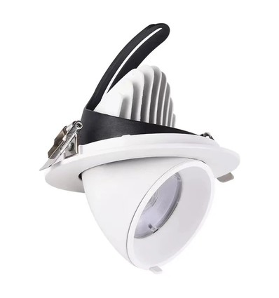 Downlight 30W Ø16,5cm - Perçage : Ø15 cm, Dimensions : Ø16,5 cm, 4100lm, Angle réglable