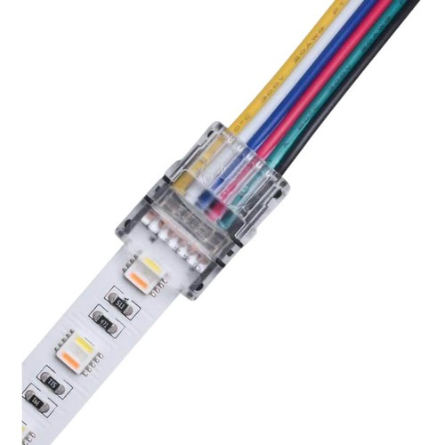 Connecteur de bande LED pour fils dénudés - 12mm, RGB+CCT, IP20, 5V-24V