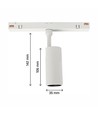 Spot sur rail 6W RA90 SHIFT - 24 degrés, blanc