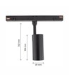Spot sur rail 6W RA90 SHIFT - 24 degrés, Noir