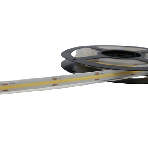 Ruban LED COB étanche 5m 12W/m - 24V DC, IP68, 480 LED par mètre, COB LED