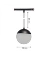 5W RA90 SHIFT Globe P - Noir, Ø10 cm