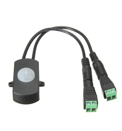 Capteur PIR pour bande LED - 12V (60W), 24V (120W), avec bornes à vis