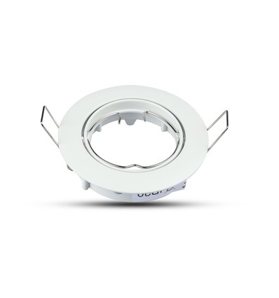 Kit Downlight MR16 ou GU10 - Sans source lumineuse, blanc, perçage : Ø7,4 cm, dimensions : Ø8,2 cm
