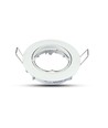 Kit Downlight MR16 ou GU10 - Sans source lumineuse, blanc, perçage : Ø7,4 cm, dimensions : Ø8,2 cm