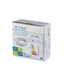 Kit Downlight MR16 ou GU10 - Sans source lumineuse, blanc, perçage : Ø7,4 cm, dimensions : Ø8,2 cm