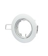 Kit Downlight MR16 ou GU10 - Sans source lumineuse, blanc, perçage : Ø7,4 cm, dimensions : Ø8,2 cm