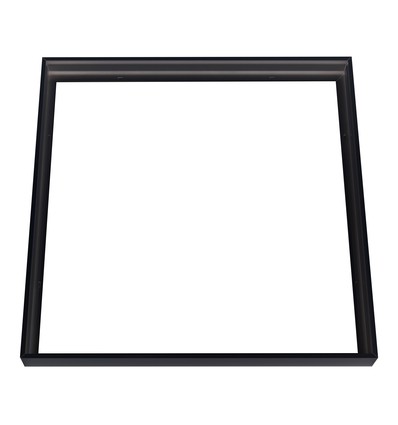 Cadre pour panneau LED 60x60, noir - Kit de montage rapide sans vis, bord noir