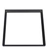 Cadre pour panneau LED 60x60, noir - Kit de montage rapide sans vis, bord noir
