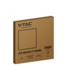 Dalle LED 60x60, 36W - Hauteur: 33mm, Bord blanc
