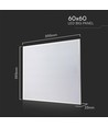 Dalle LED 60x60, 36W - Hauteur: 33mm, Bord blanc