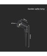 V-Tac mini piquet de jardin - GU10, IP65, noir, sans source lumineuse